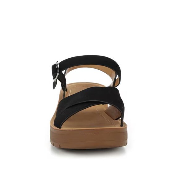 Soda Women's Black Chester-S Wedge Sandals/NIB/7 - Picture 4 of 15